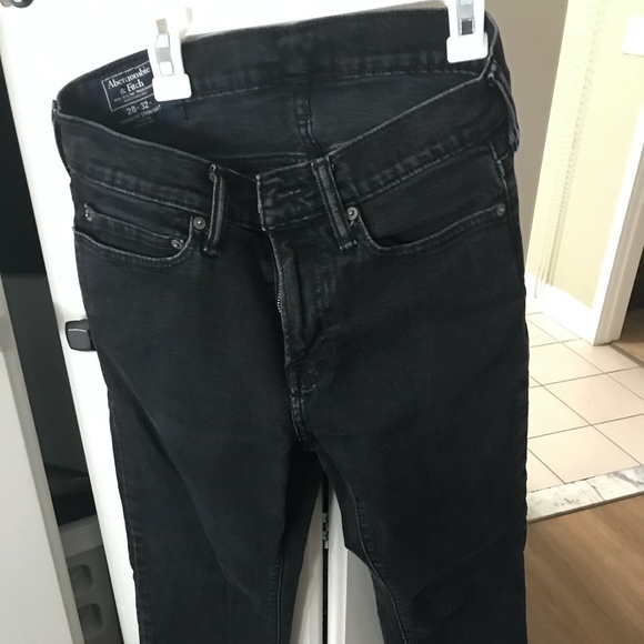 Abercrombie & Fitch Keenan Stretch Straight Leg Jeans - BLACK - 28W… - Picture 3 of 5